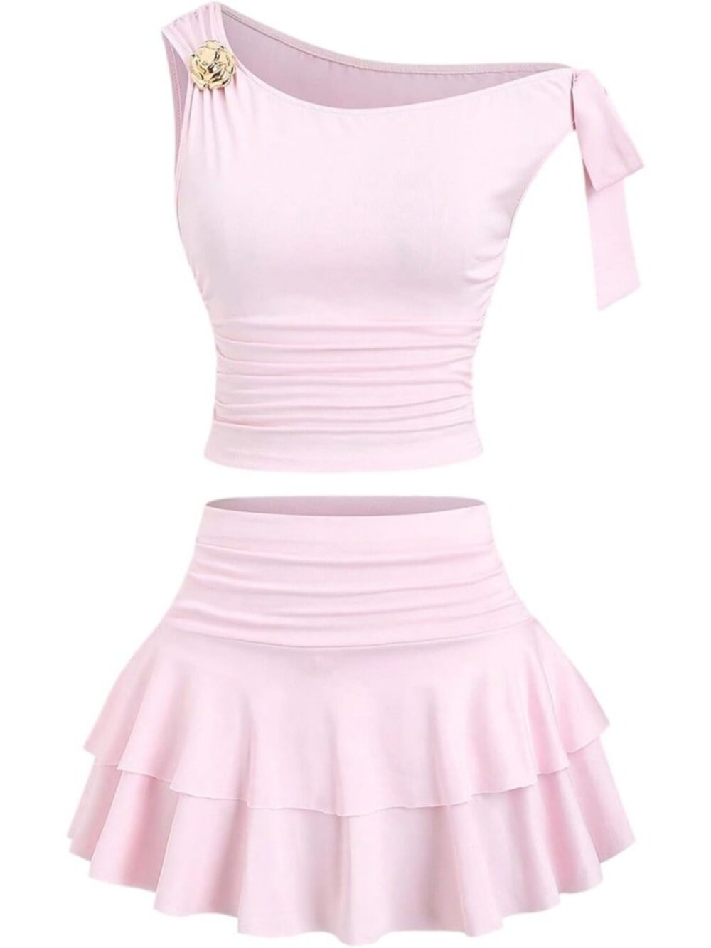Chic Women's Two Piece Skirt Set - Stylish Going Out Outfit for Parties & Events